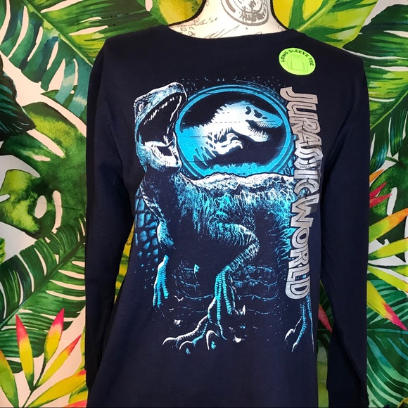 Jurassic World Boys Raptor Long Sleeve Blue Tee - Picture 5 of 6